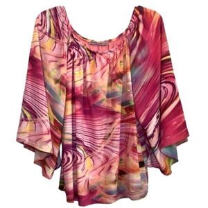 Mesmerize Hailey Top in Pink Multi Women’s Small